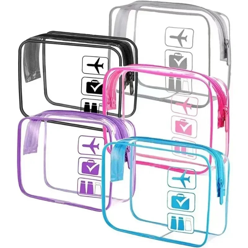 Trousse de Toilette Transparente en PVC – Pochette de Voyage