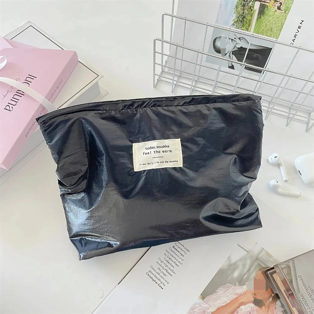 Trousse de Toilette Sequins Argentés – Pochette Portable