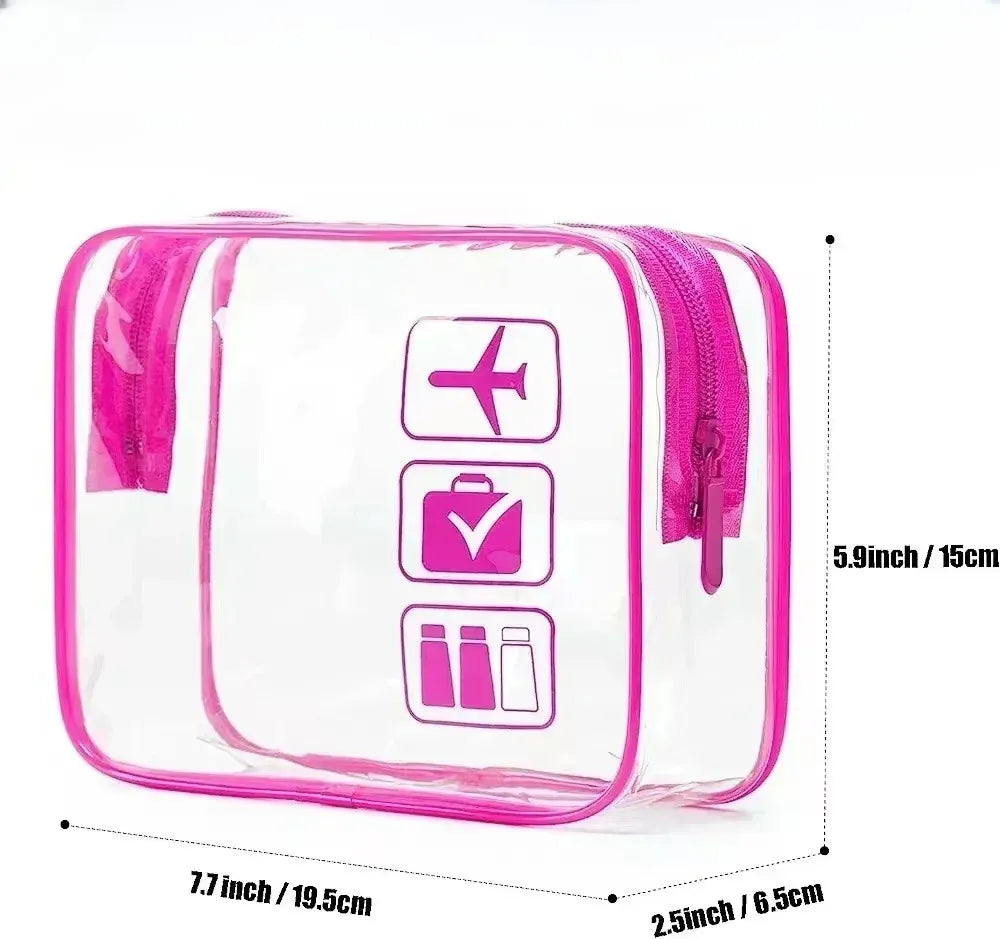 Trousse de Toilette Transparente en PVC – Pochette de Voyage