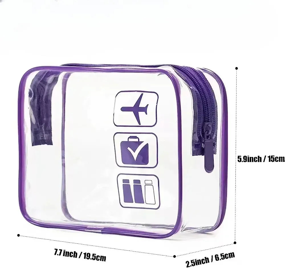 Trousse de Toilette Transparente en PVC – Pochette de Voyage
