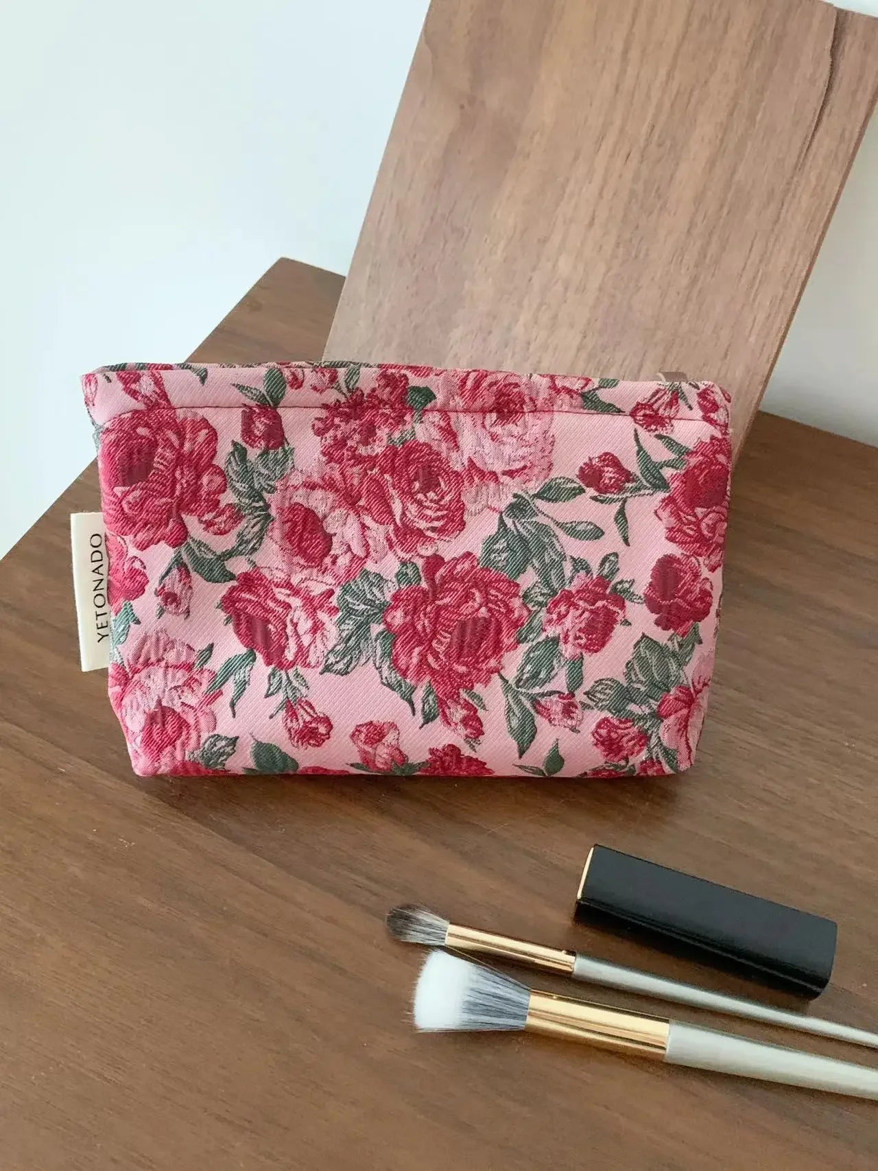 Trousse de Toilette Floral Rétro – Grande Capacité