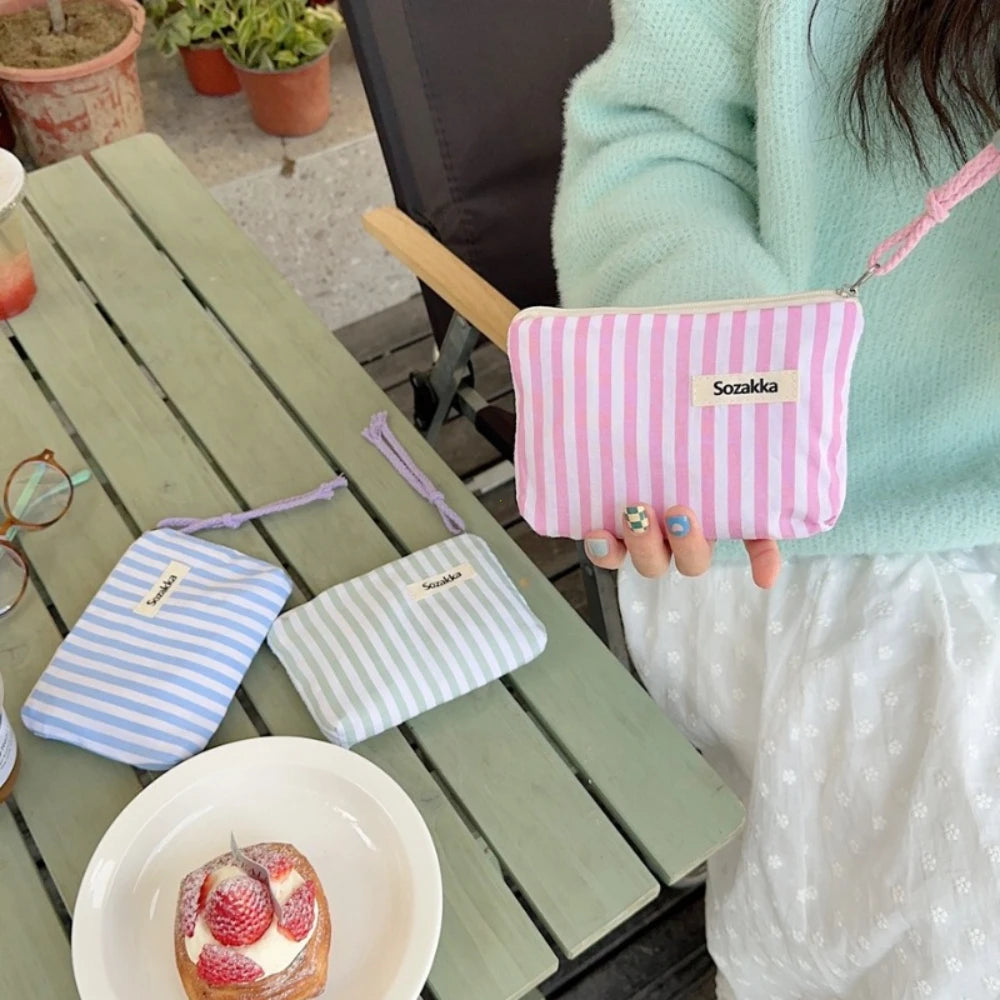 Trousse de Toilette Mini Canvas Rayée