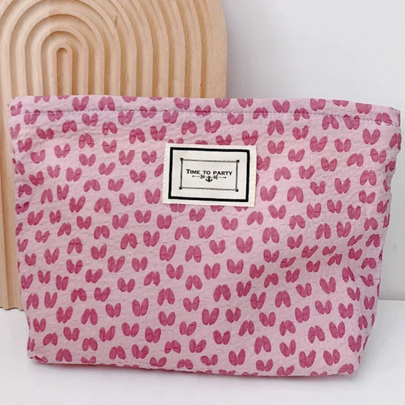 Trousse de Toilette Florale Portable – Grande Capacité