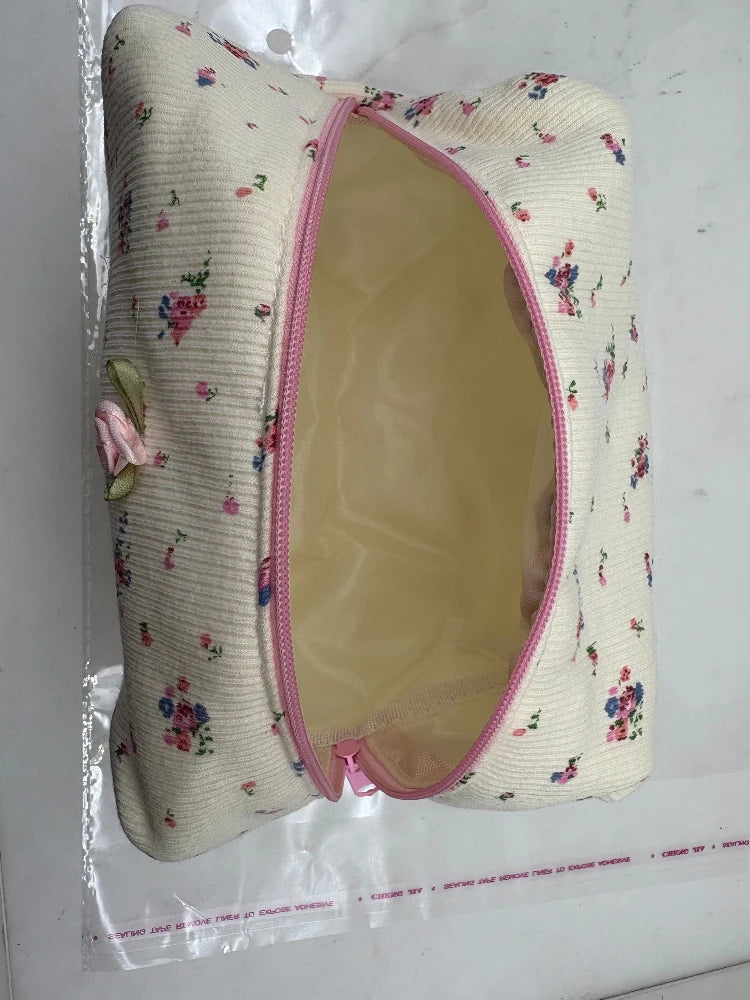 Trousse de Toilette Maquillage Portable – Élégante Florale