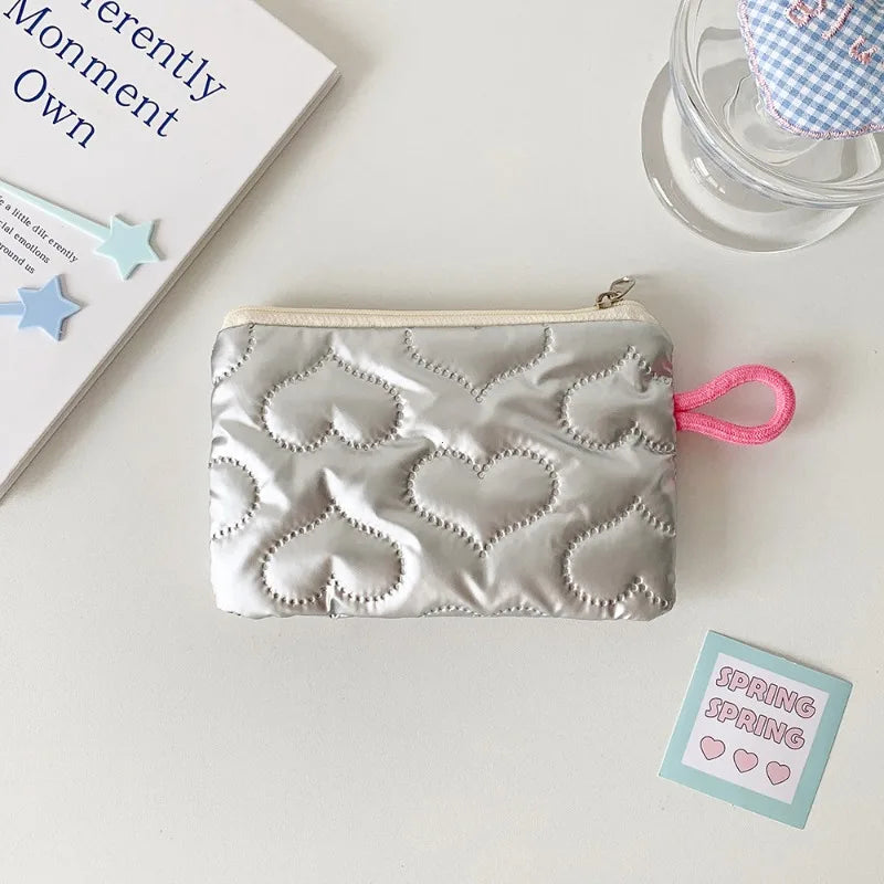 Trousse de toilette argentée – Pochette portable pour maquillage