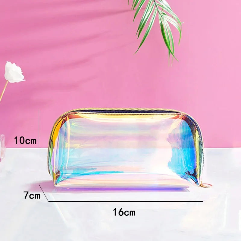 Trousse de Toilette Transparente pour Femme - Grande Capacité Étanche