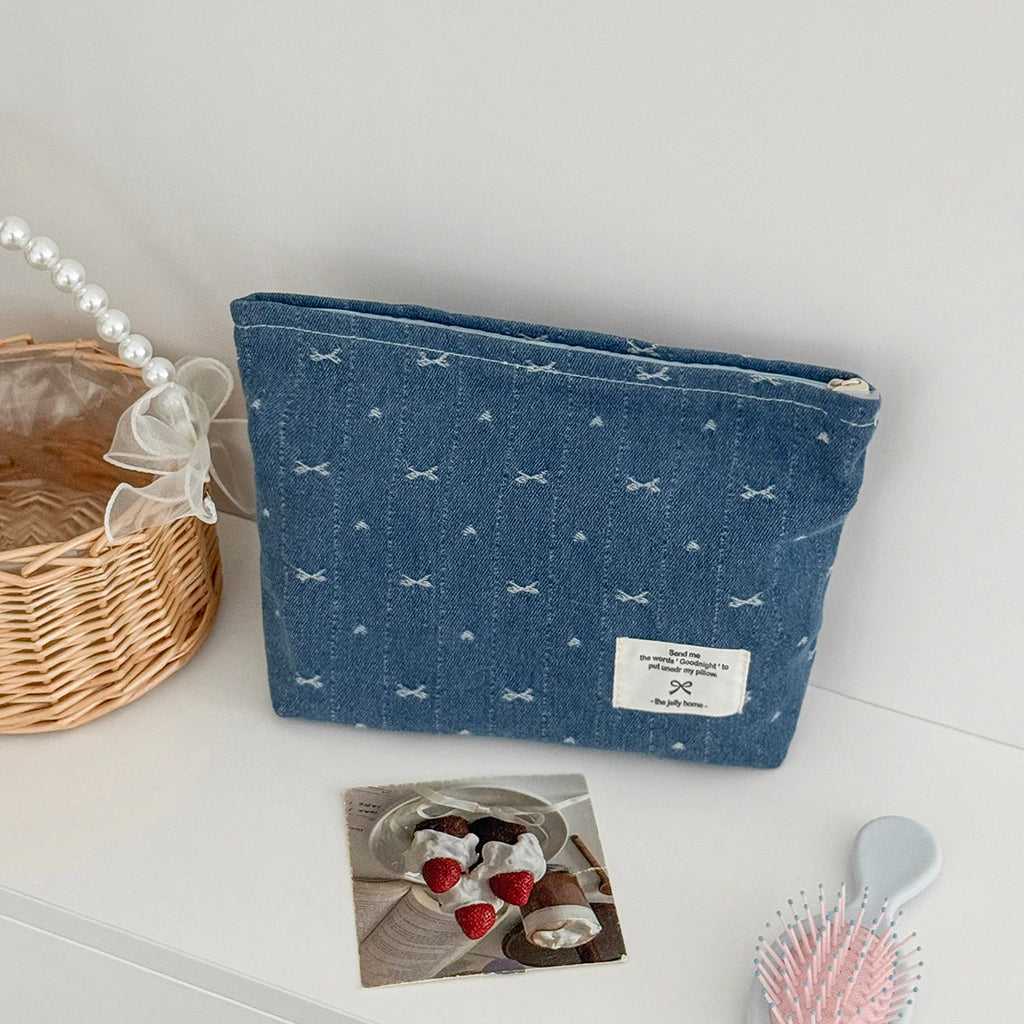 Trousse de Toilette Vintage - Sac Maquillage Zippé