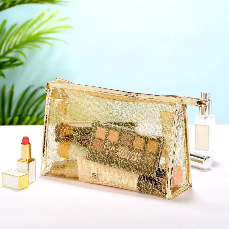 Trousse de toilette transparente pour femme – Pochette zip voyage