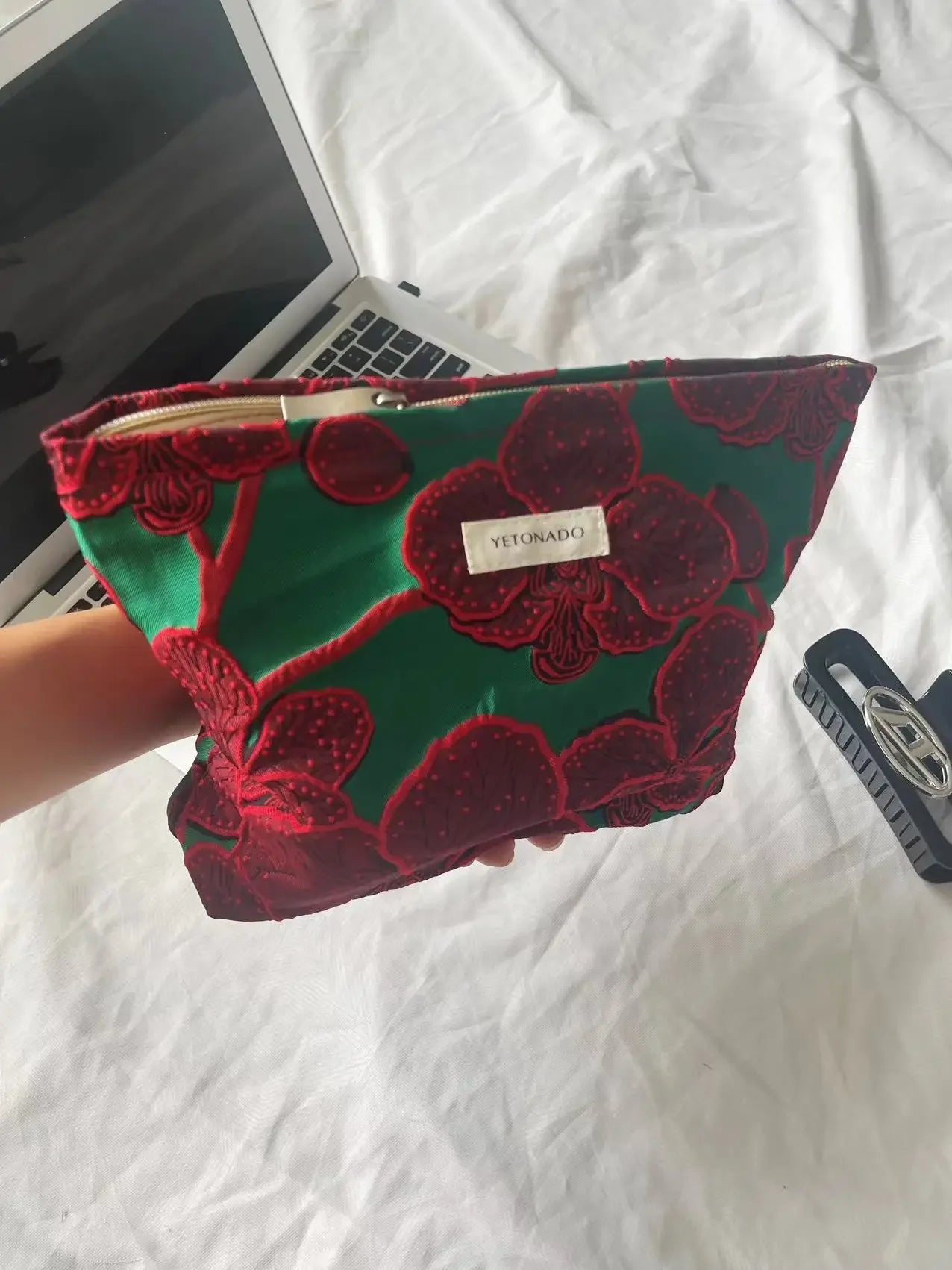 Trousse de Toilette Floral Rétro – Grande Capacité