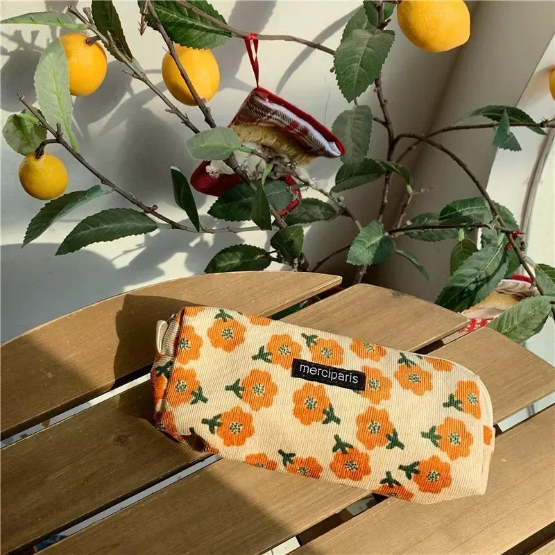 Trousse de Toilette Zip Voyage – Organisateur, Velours côtelé, Petite Pochette Maquillage