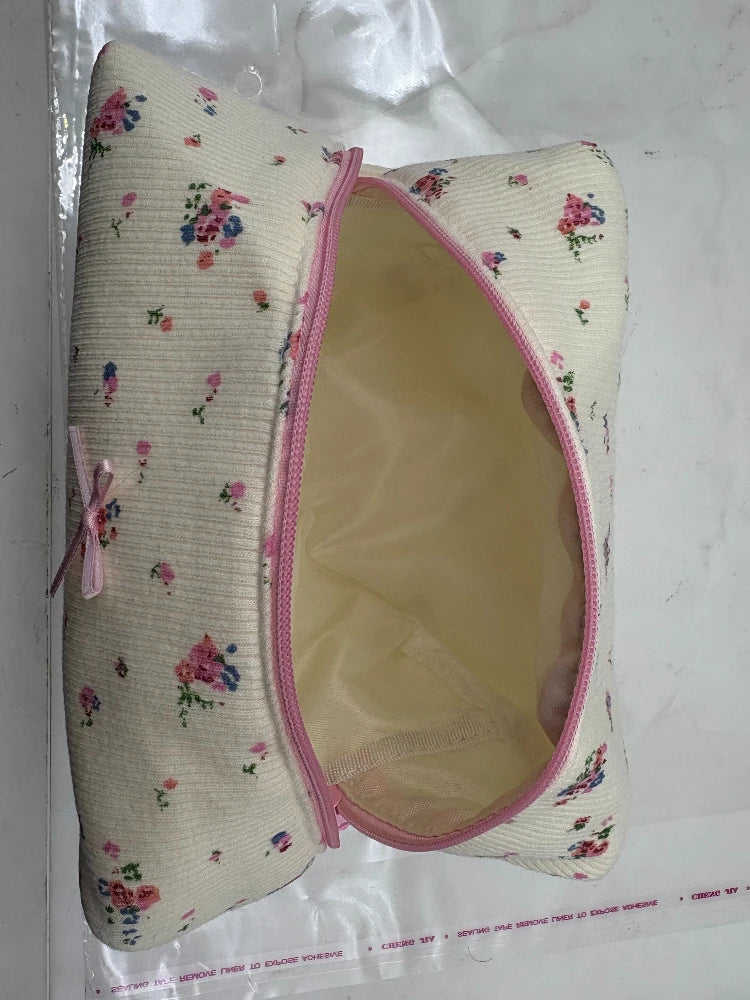Trousse de Toilette Maquillage Portable – Élégante Florale