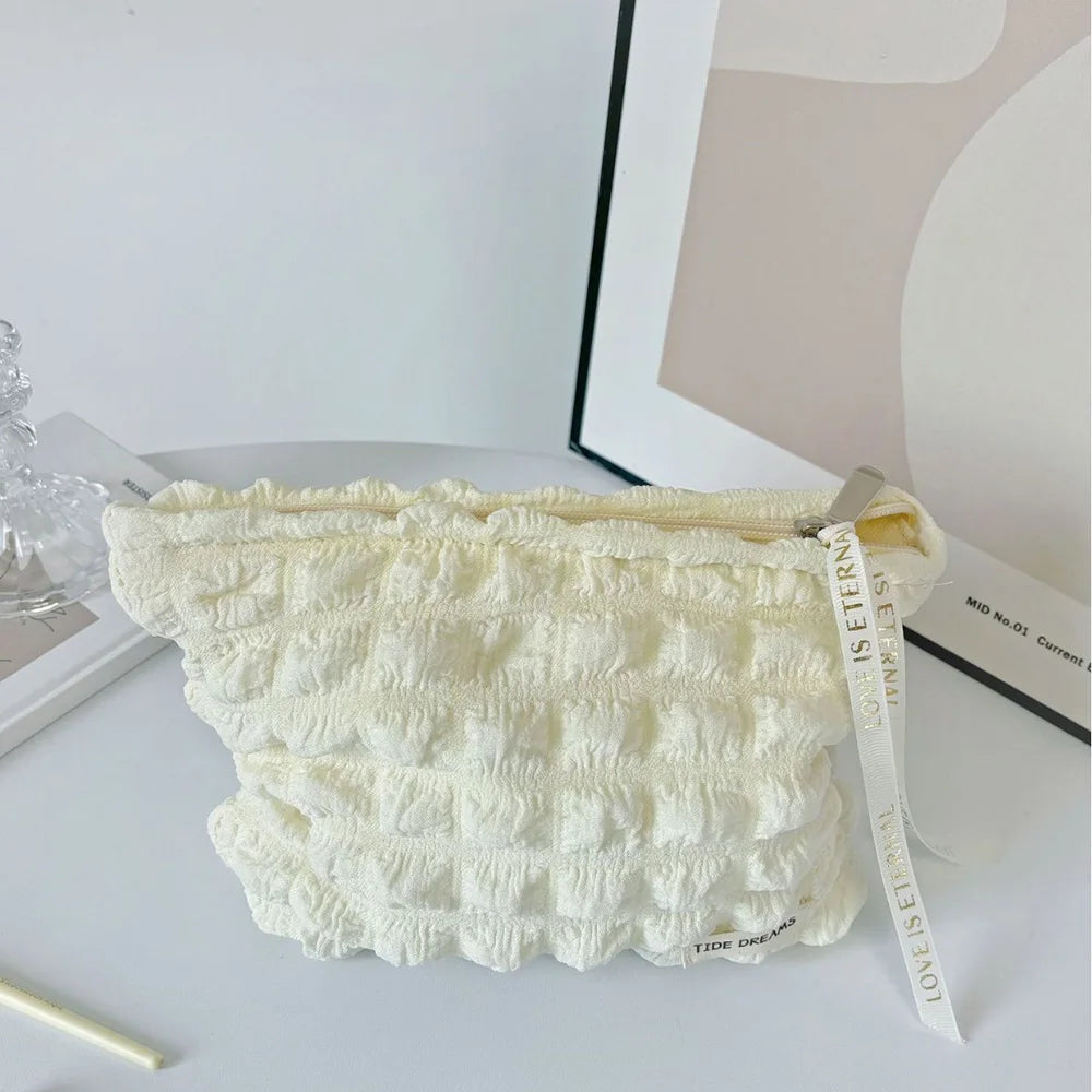Trousse de Toilette Portable pour Femmes – Pochette Cosmétique Zip Nuage