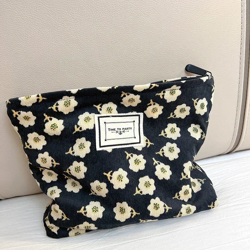 Trousse de Toilette Florale Portable – Grande Capacité
