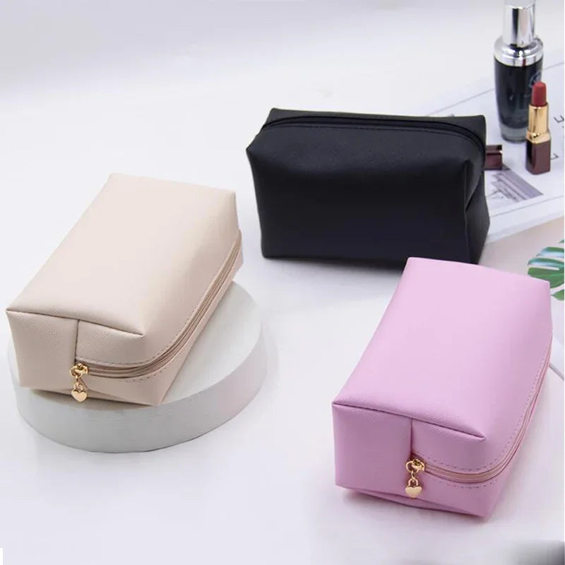 Trousse de Toilette Femme en Cuir PU – Pochette Maquillage Voyage – Rangement Cosmétique