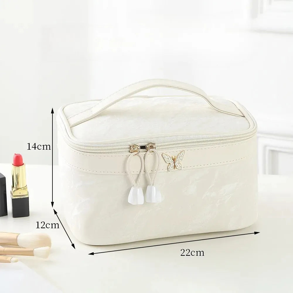 Trousse de Toilette Luxe PU Cuir – Sac Maquillage Portable