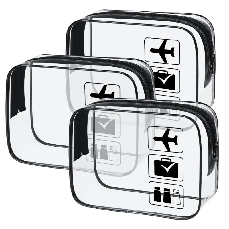 Trousse de Toilette Transparente en PVC – Pochette de Voyage pour Cosmétiques