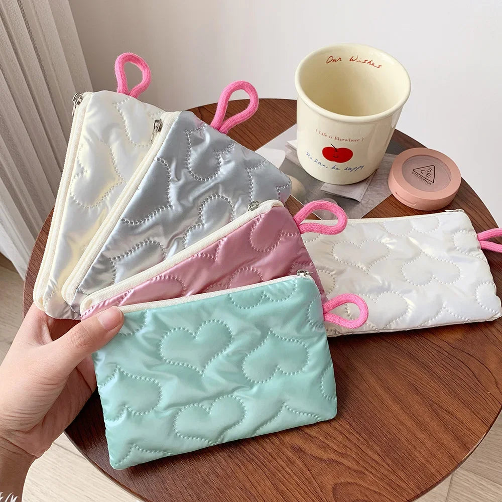 Trousse de toilette argentée – Pochette portable pour maquillage