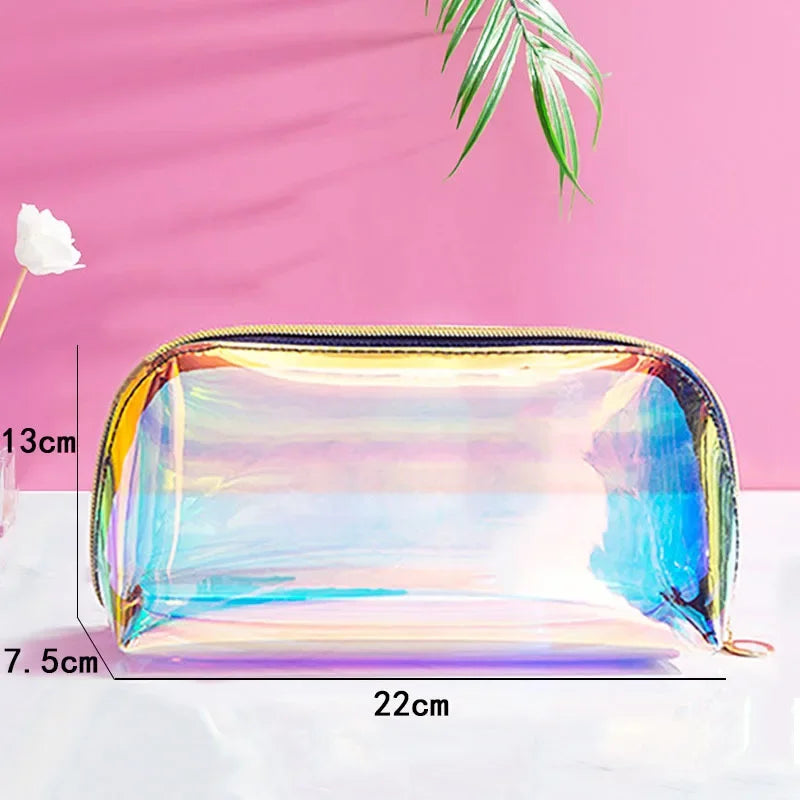 Trousse de Toilette Transparente pour Femme - Grande Capacité Étanche