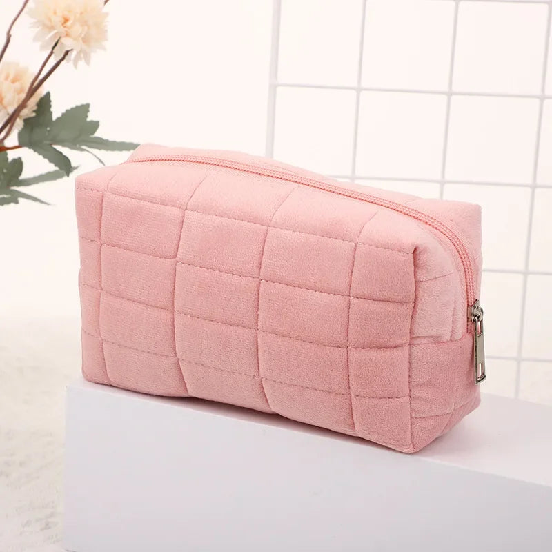 Trousse de Toilette Velours Femme – Pochette Maquillage Voyage