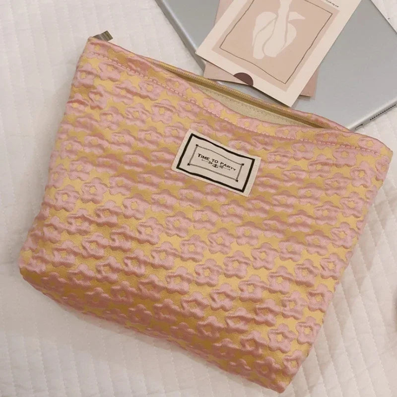 Trousse de Toilette Florale Portable – Grande Capacité