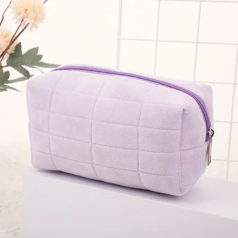 Trousse de Toilette Velours Femme – Pochette Maquillage Voyage