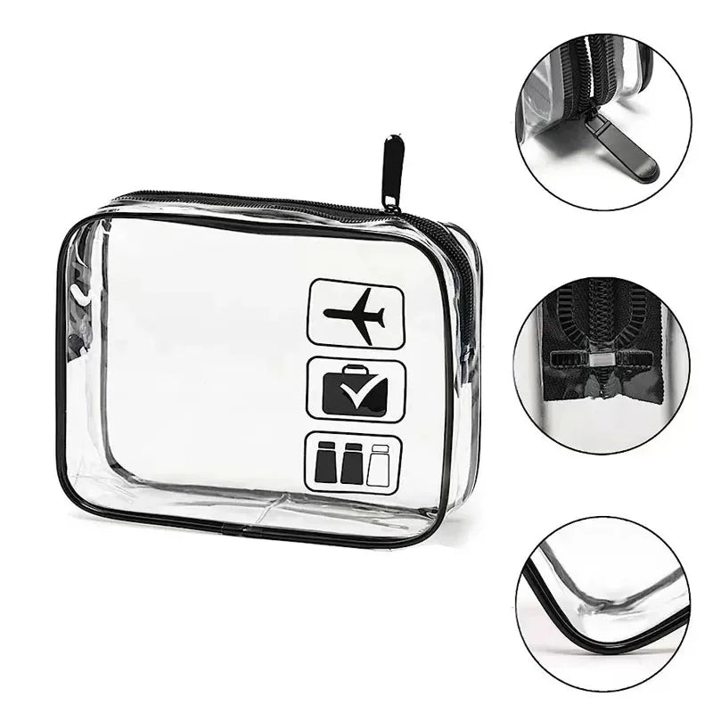 Trousse de Toilette Transparente en PVC – Pochette de Voyage