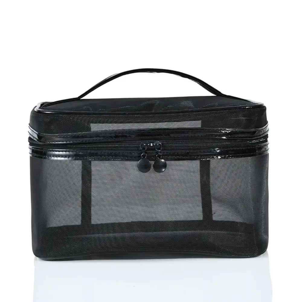 Trousse de Toilette Transparente – Sac Maquillage Voyage Portable, Grand Format pour Femmes et Hommes