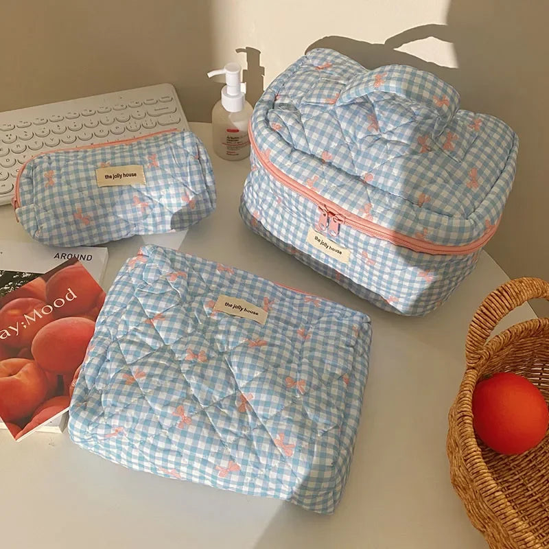 Trousse de Toilette Zip Femme – Ourson Dessin Animé, Grande Capacité, Matelassée