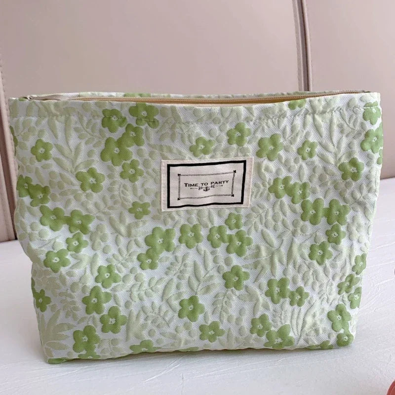 Trousse de Toilette Florale Portable – Grande Capacité