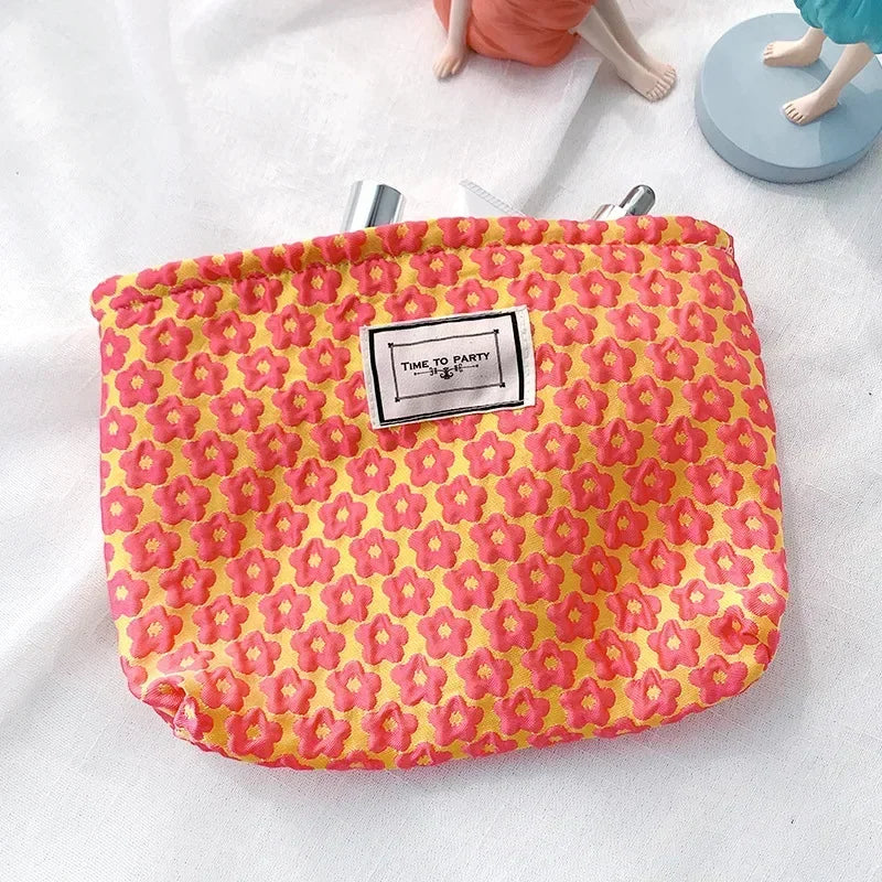 Trousse de Toilette Florale Portable – Grande Capacité