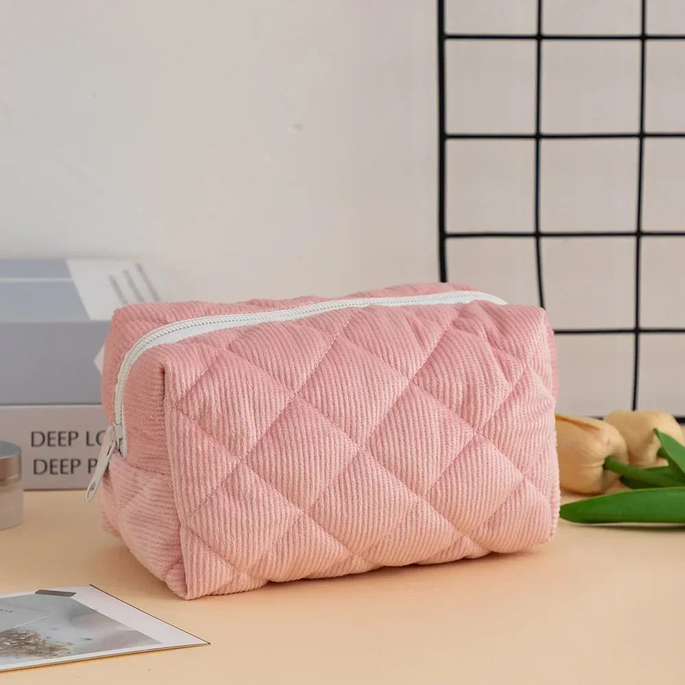 Trousse de Toilette Plaid Voyage – Pochette Maquillage Zippée