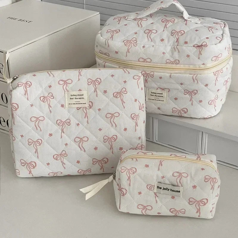 Trousse de Toilette Zip Femme – Ourson Dessin Animé, Grande Capacité, Matelassée