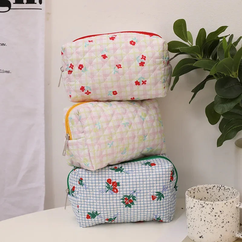 Trousse de Toilette Liberty - Sac Maquillage Coton Doux, Zippé, Organisateur Cosmétique