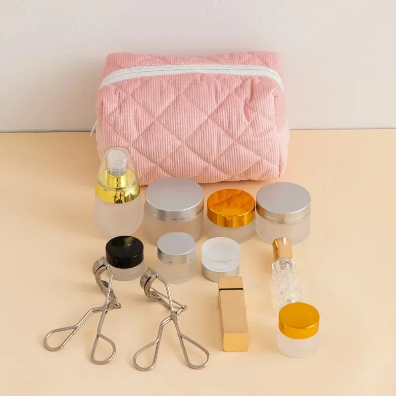 Trousse de Toilette Plaid Voyage – Pochette Maquillage Zippée