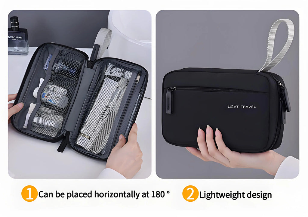 Trousse de Toilette Pliable Imperméable – Organisateur de Voyage