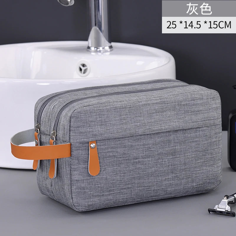 Trousse de Toilette Homme Étanche – Double Compartiments, À Suspendre