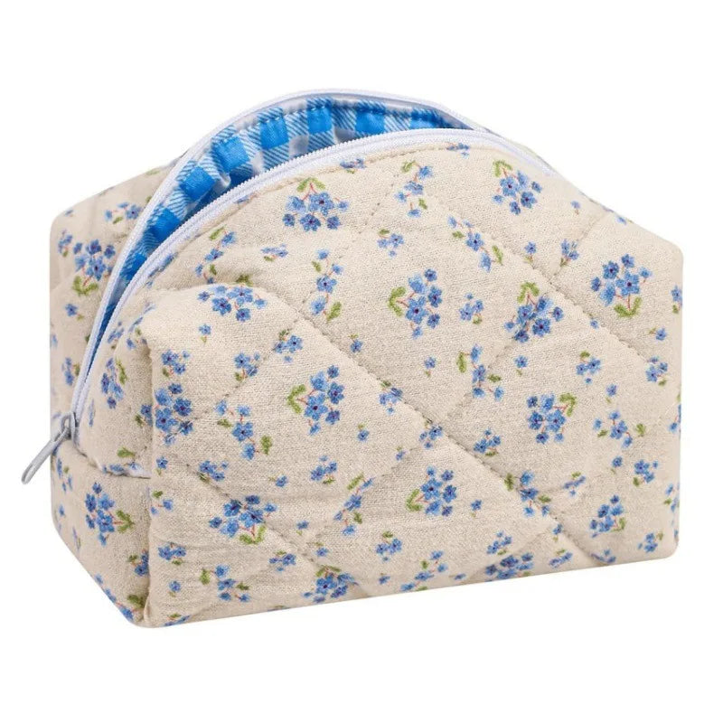 Trousse de Toilette Femme Matelassée – Nœud Papillon et Maquillage Voyage
