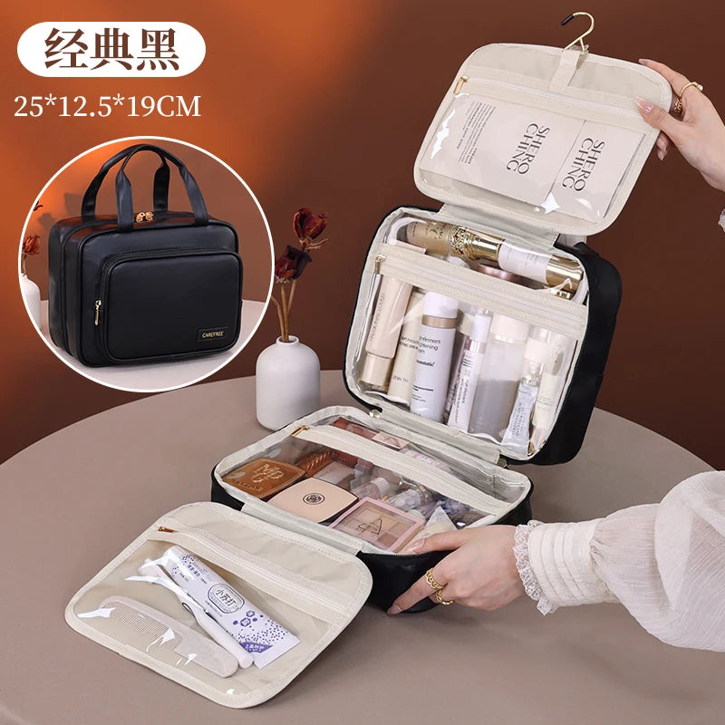 Trousse de toilette PU cuir – Grande capacité