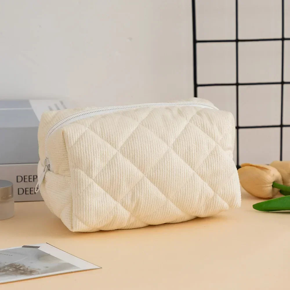 Trousse de Toilette Plaid Voyage – Pochette Maquillage Zippée