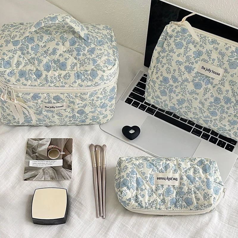 Trousse de Toilette Zip Femme – Ourson Dessin Animé, Grande Capacité, Matelassée