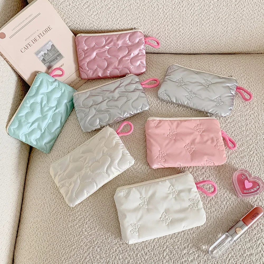 Trousse de toilette argentée – Pochette portable pour maquillage