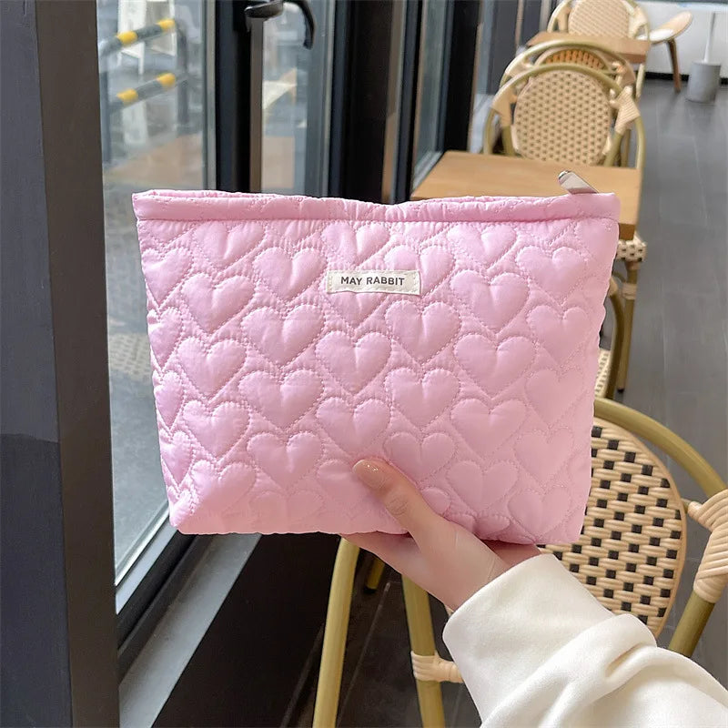 Trousse de Toilette Grande Capacité en Coton – Pochette Maquillage Portable