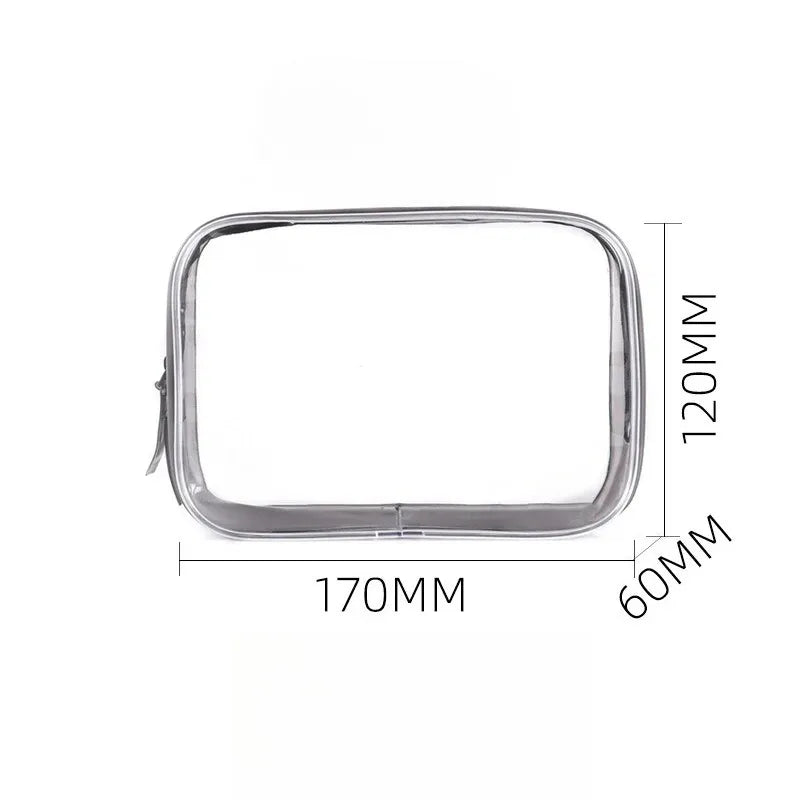 Trousse de Toilette PVC Transparente Étanche – Pochette Voyage Zip