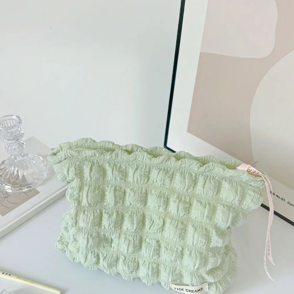 Trousse de Toilette Portable pour Femmes – Pochette Cosmétique Zip Nuage