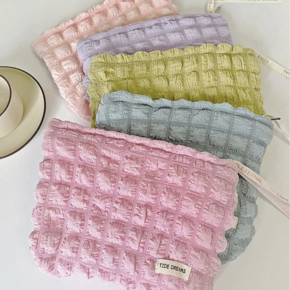Trousse de Toilette Portable pour Femmes – Pochette Cosmétique Zip Nuage