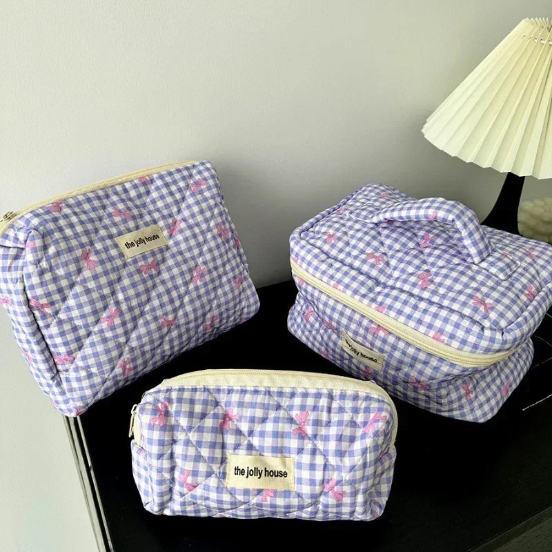 Trousse de Toilette Zip Femme – Ourson Dessin Animé, Grande Capacité, Matelassée