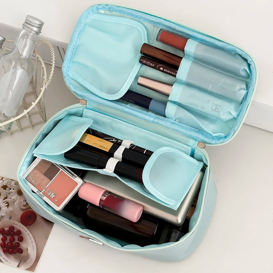Trousse de Toilette Luxe PU Cuir – Grande Capacité
