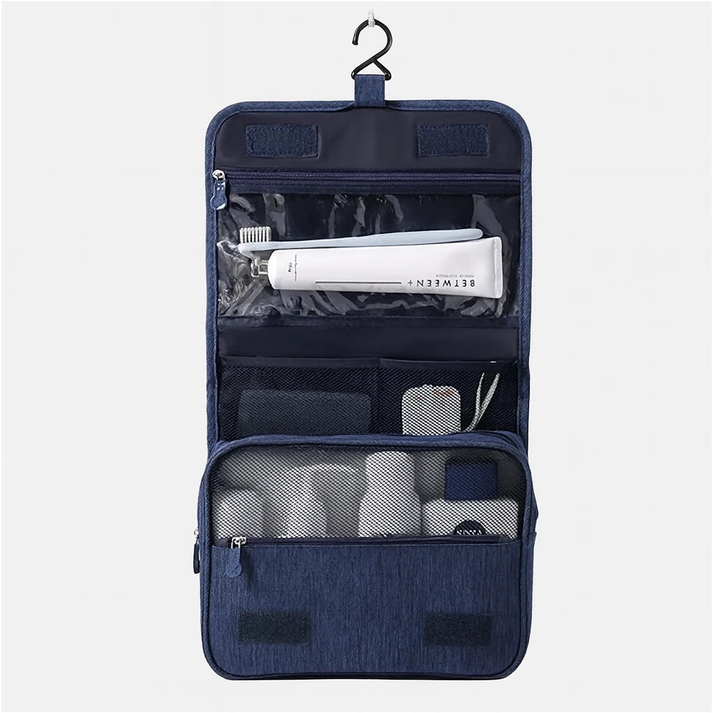 Trousse de Toilette Étanche avec Crochet – Grande Capacité, Voyage – Unisexe