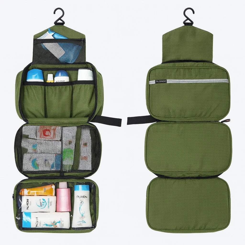 Trousse de toilette suspendue étanche – Grand modèle voyage pour homme et femme